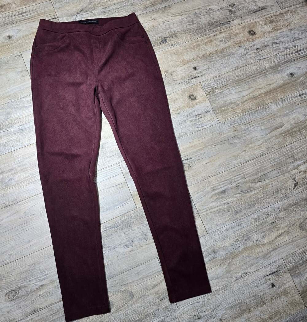 Sanctuary x Anthropologie Burgundy Faux Suede Legging Pants Womens Small